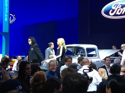 Gene Simmons and Shannon Tweed at the Ford exhibit during the 2013 SEMA Show