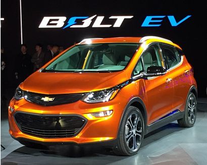 2017 Chevrolet Bolt EV front 3/4 view
