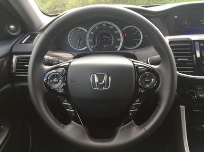2016 Honda Accord 4-door Touring V6 sedan steering wheel detail