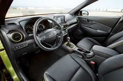2018 Hyundai Kona interior, overall view