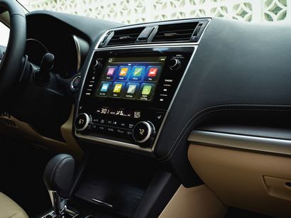 2018 Subaru Legacy interior showing 8-inch infotainment system