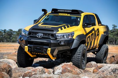 Toyota HiLux Tonka Concept front 7/8 dynamic shot